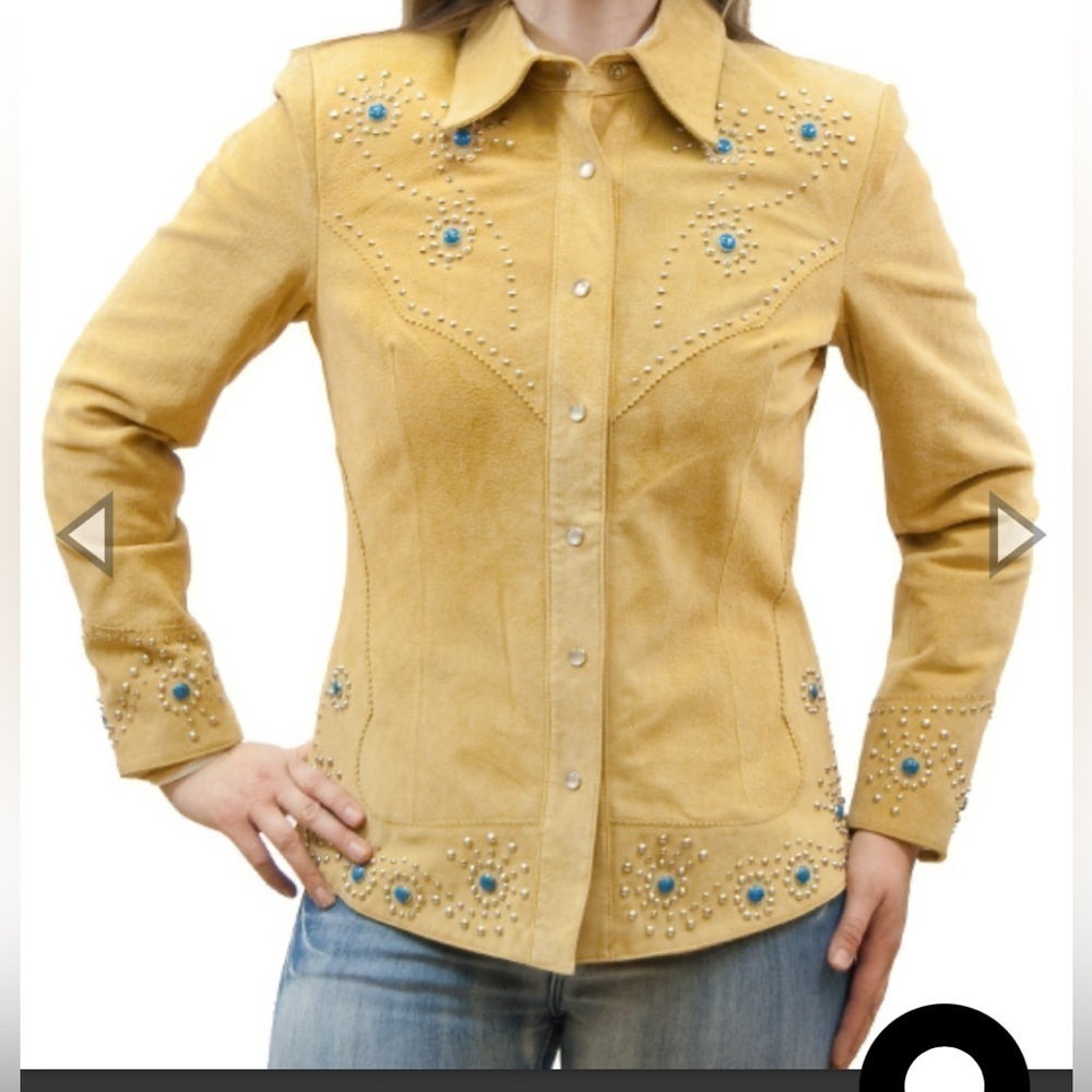 3BWest Women's Suede Leather Jacket Size XL - Picture 3 of 16
